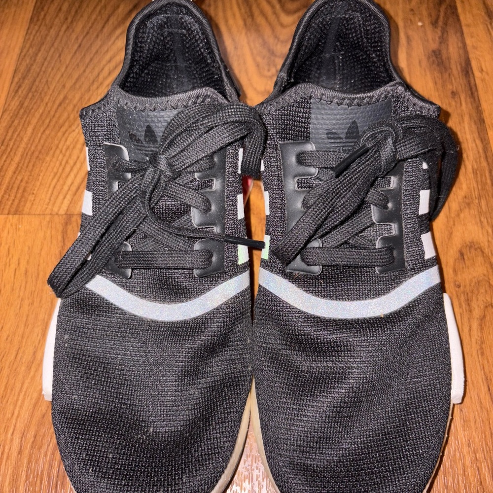 Adidas Black Sneakers with Breathable Mesh and Sleek Design